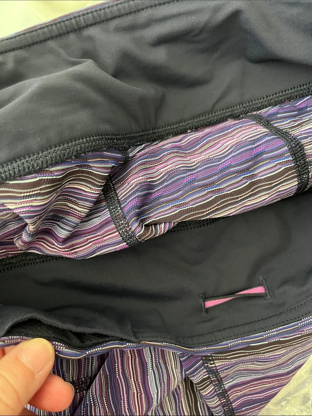 Lululemon Pace Rival Crop Space Dye Twist Ultra Violet Multi / Naval Blue